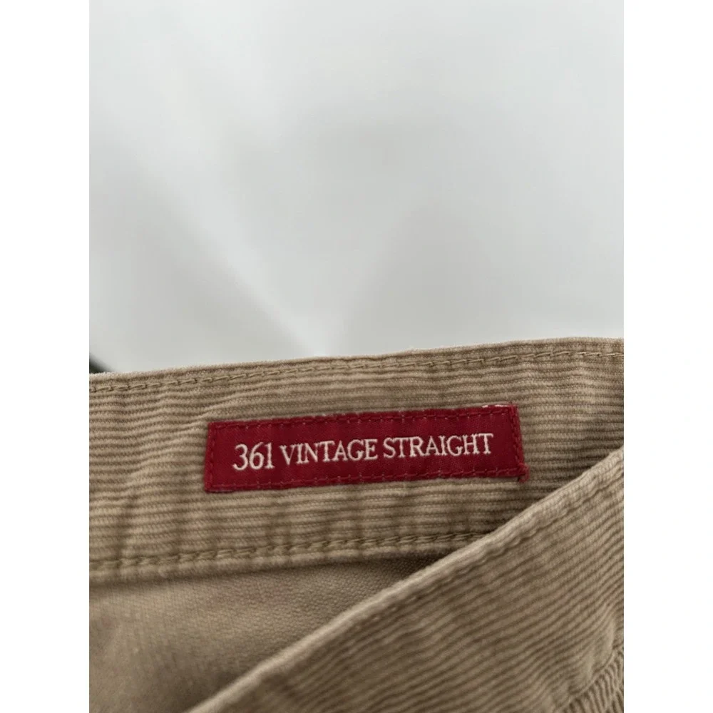 Lucky Brand Vintage‎ 361 Corduroy Pants Men's 36x32 Khaki Straight Leg 5 Pocket